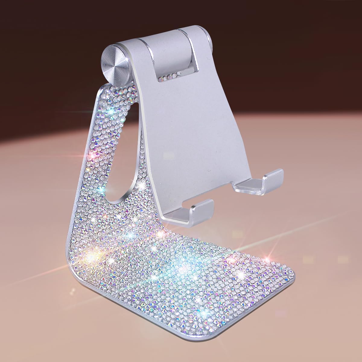 Erolagomat 15 14 13 12 11 Bling Crystal Phone Stand for Desk,Glitter Adjustable Cell Phone Holder, Desktop Holder