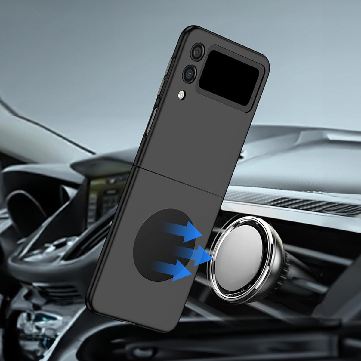 Generic 12-Pack 6 6 Adhesive Metal Plates for Magnetic Phone Car Mounts - Rect & Round Black, Universal Fit
