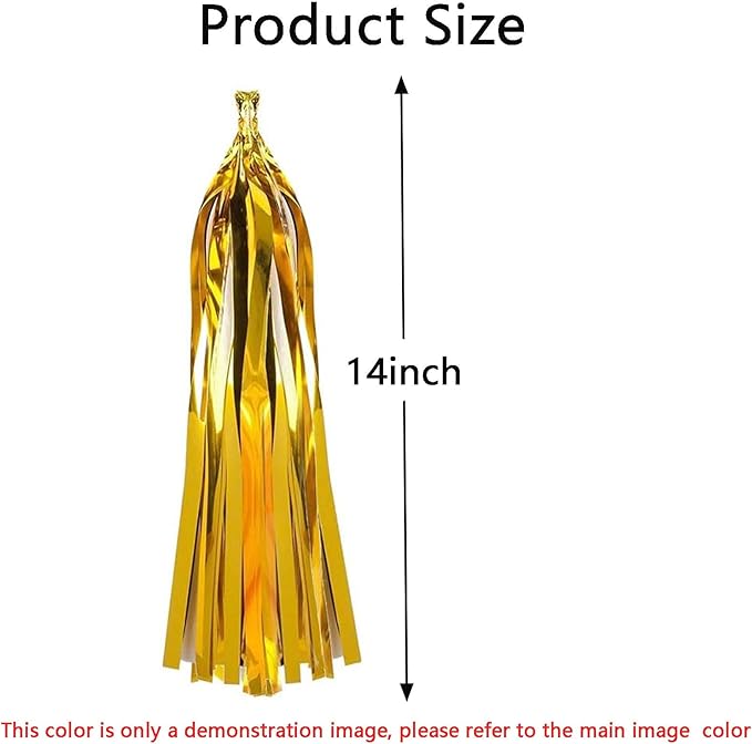 We Moment Black Red Gold Tissue Paper Tassels Party Tassel Garland Banner for Party Decorations, DIY Kits,15PCS