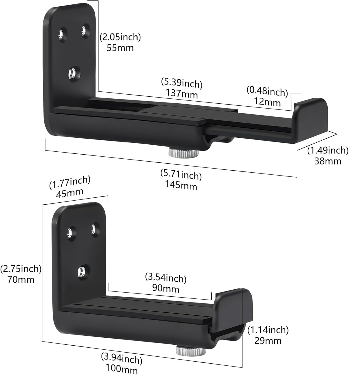 KECHICHENGYUN Soundbar Wall Mount,Easy to Install Anti Drop Universal Sound bar Mounts under TV,Adjustable Soundbar