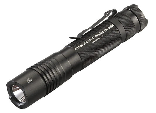 Streamlight 88052 ProTac HL USB 1000-Lumen Multi-Fuel USB Rechargeable Professional Tactical Flashlight with USB Cable, and Holster, Black, Box