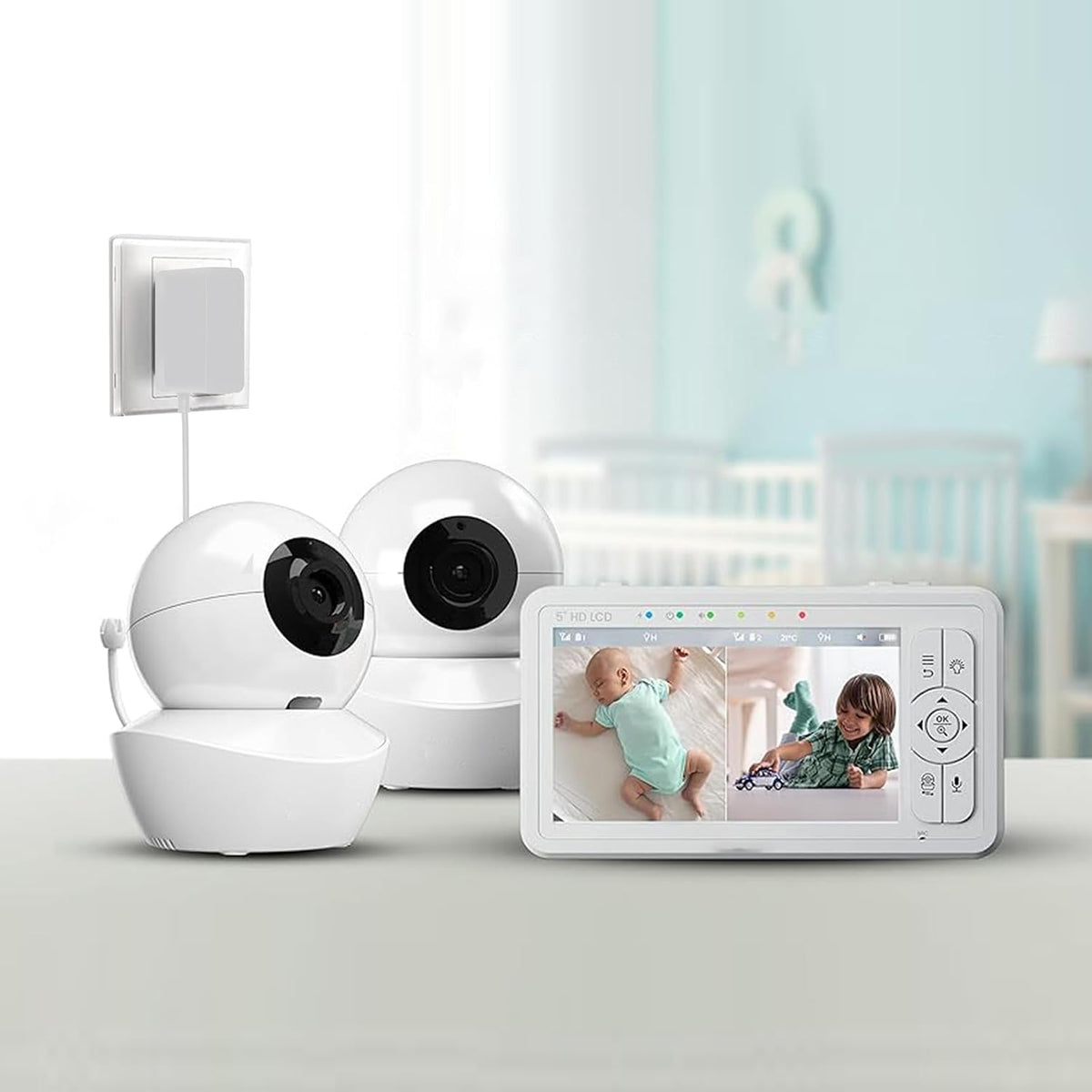 Lnauy HDS2 HDS2 Power Adapter for Babysense Video Baby Monitor Compatible with Babysense Monitor Charger(Only