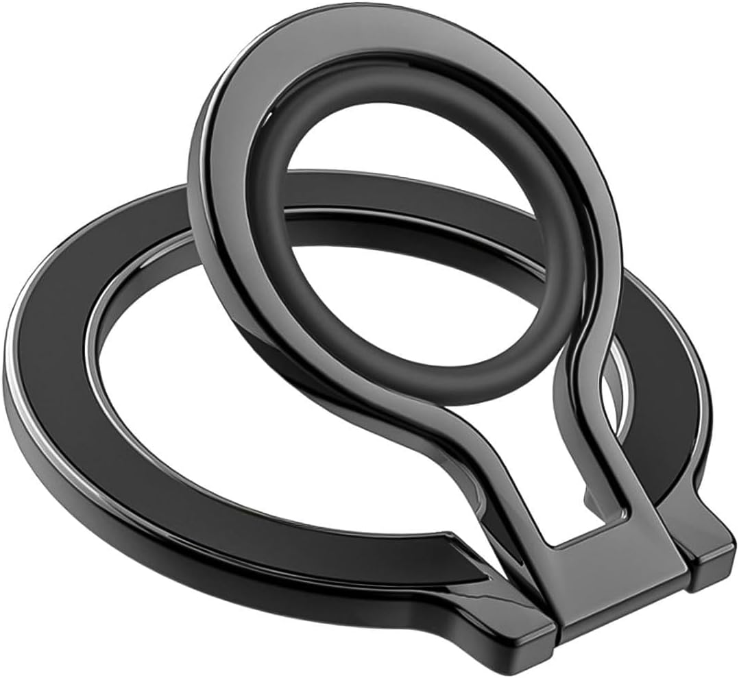 FiKavi Slim Magnetic Phone Ring Holder for Magsafe, Lightweight Phone Finger Snap Grip Kickstand Accessories Compatible
