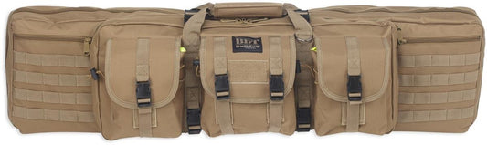 Bulldog Cases 43 Inch Double Long Storage Bag, Padded Carry Case with Multiple Compartments, Tan