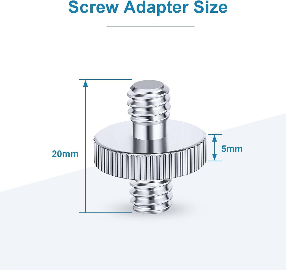 LANXIRE 1/4" 1/4" 2 Packs Male to Male Threaded Tripod Screw Adapter, Double Head Stud Mounting Thread Converter