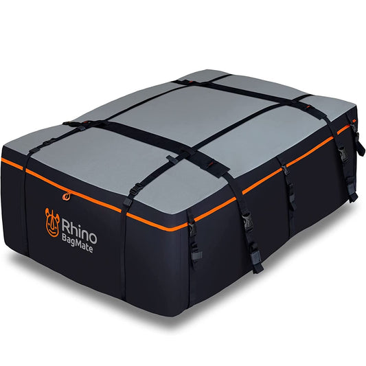 BagMate 19 Cubic Feet Roof Bag – Safety Tested Heavy-Duty Waterproof Rooftop Cargo Carrier for All Cars & SUVs (with or Without Rack) – Includes Protective Mat & Storage Bag – Military-Grade 840D PVC