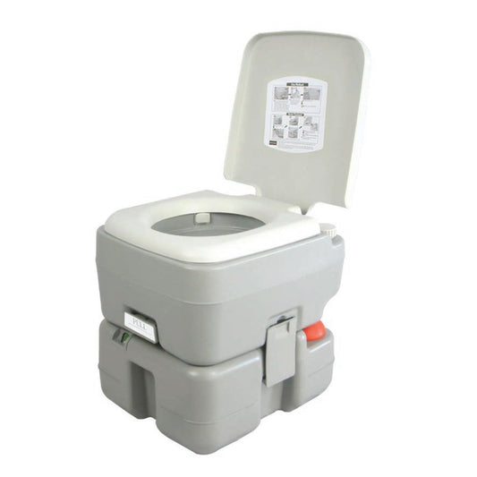 SereneLife Portable Toilet – Compact RV Travel Potty Seat with Cover, 5.3 Gallon Waste Tank, Pump Flush, Leak and Odor Proof – Ideal for Campers, Boating, and Outdoor Activities