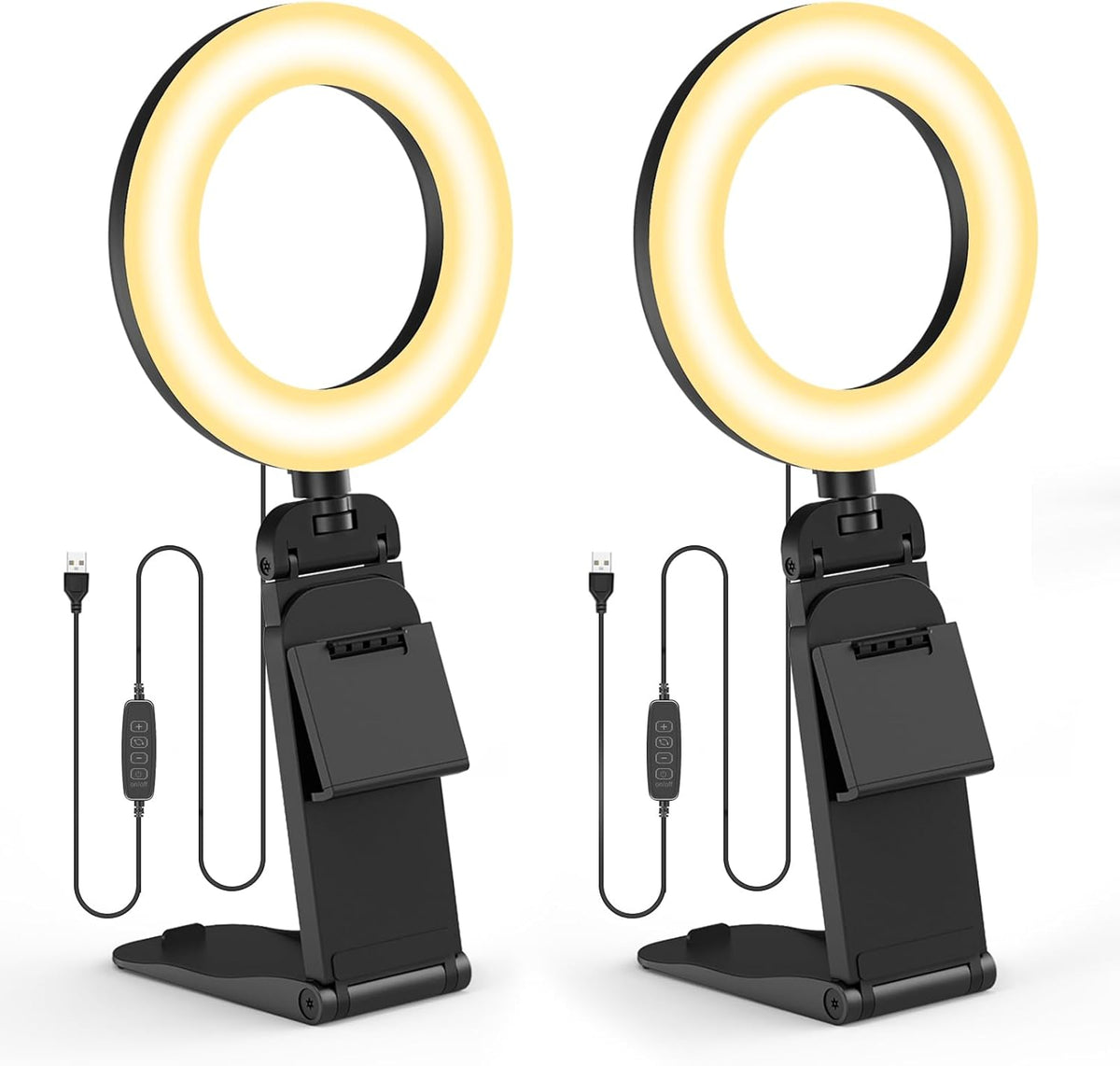 Evershop 2Packs-Ring Meetings,5" Light for Computer Laptop,Video Conference Lighting kit for Zoom Small Led Selfie