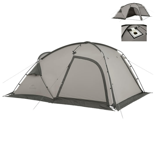 Naturehike Massif Hot Tent with Stove Jack, Waterproof Windproof 4 Season Tent, 2/4 Person Cold Weather Winter Tents for Camping