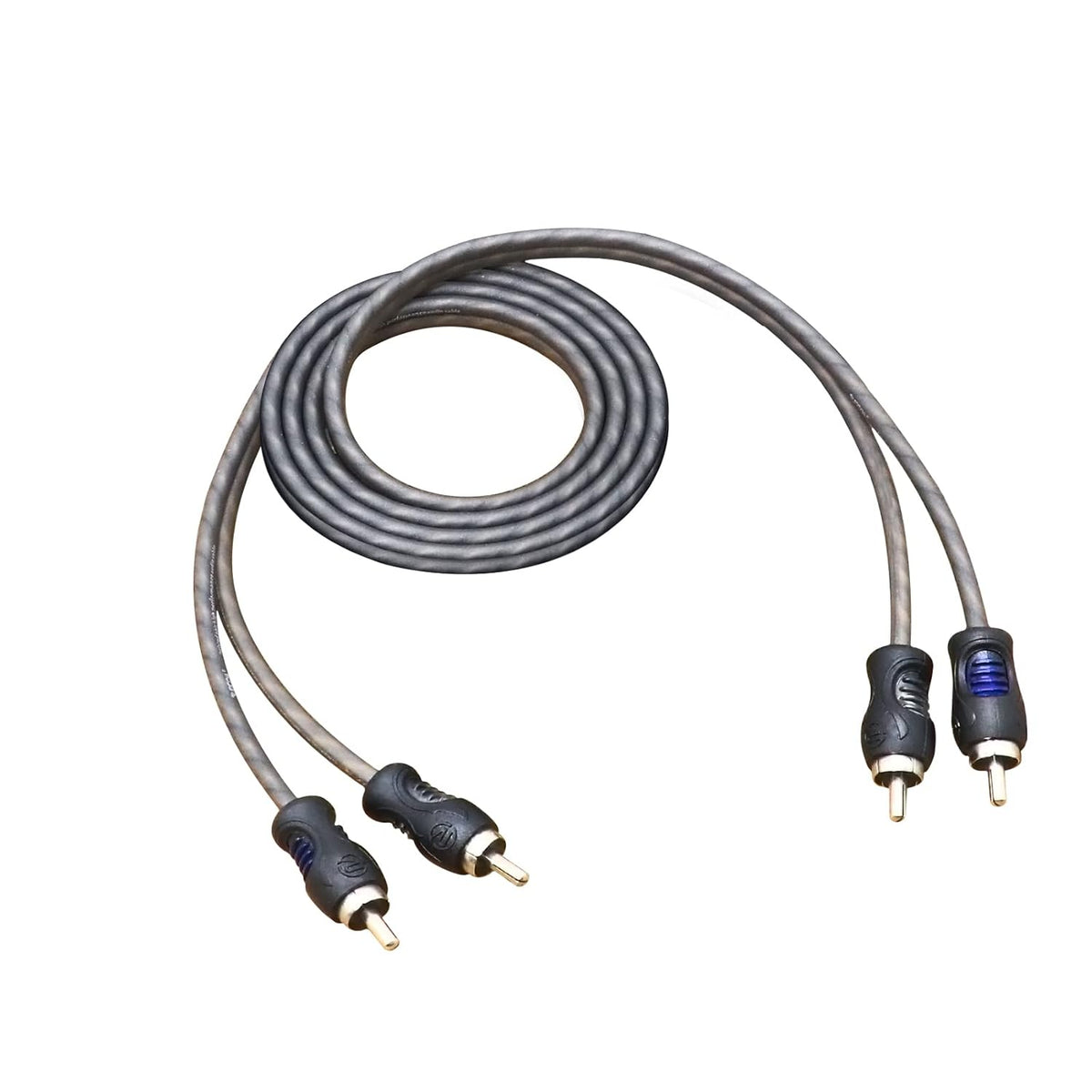 RCI23 100% 3ft 2-Channel RECOIL Oxygen Free Copper RCA Audio Cable, Twisted Pair with Noise Reduction