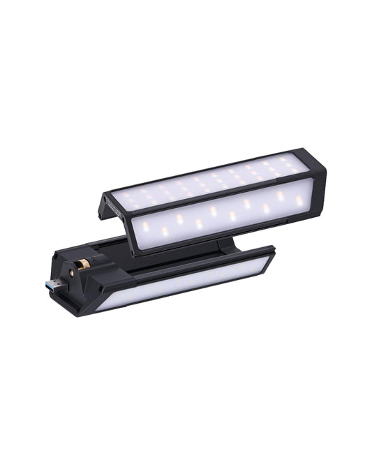 Claymore 3Face Pro Wing (Black) - Rechargeable Surface Area Light Bar for Camping, Tents, Canopies, Outdoor Events, Street Vendors, Work Lighting, Long-Lasting Battery. Adjustable Light Modes.