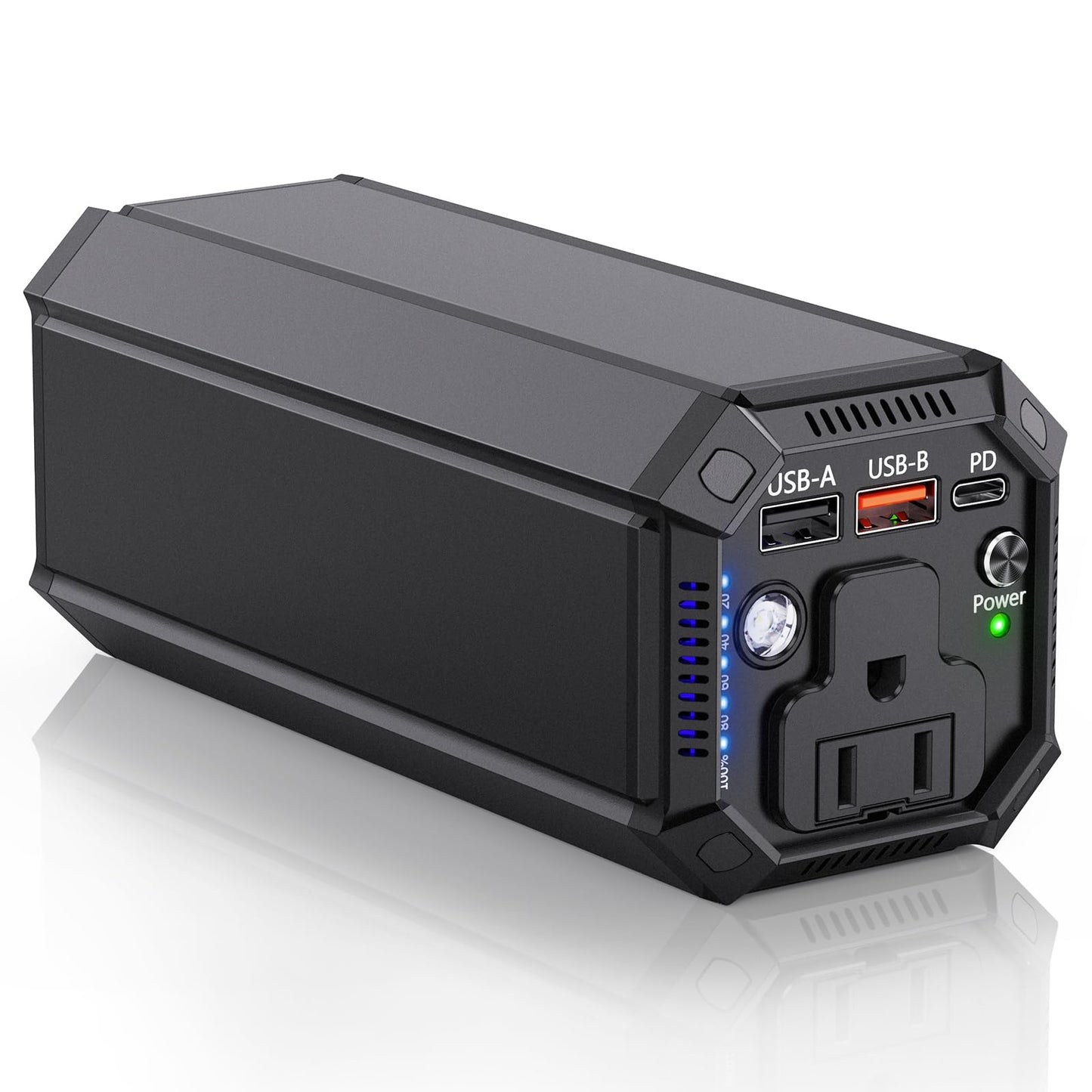 Portable Power Bank with AC Outlet, 100W Portable Laptop Charger, 98Wh/27000mAh High Capacity with 65W PD USB C Laptop Battery Bank, Backup Power Source for Business Travel and Outdoor Activities