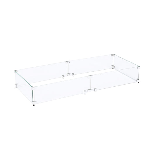 Celestial 41.25" x 17" x 6" Wind Guard, fits Celestial 36” x 12” Fire Pit Burner Pan for Gas Fire Pits