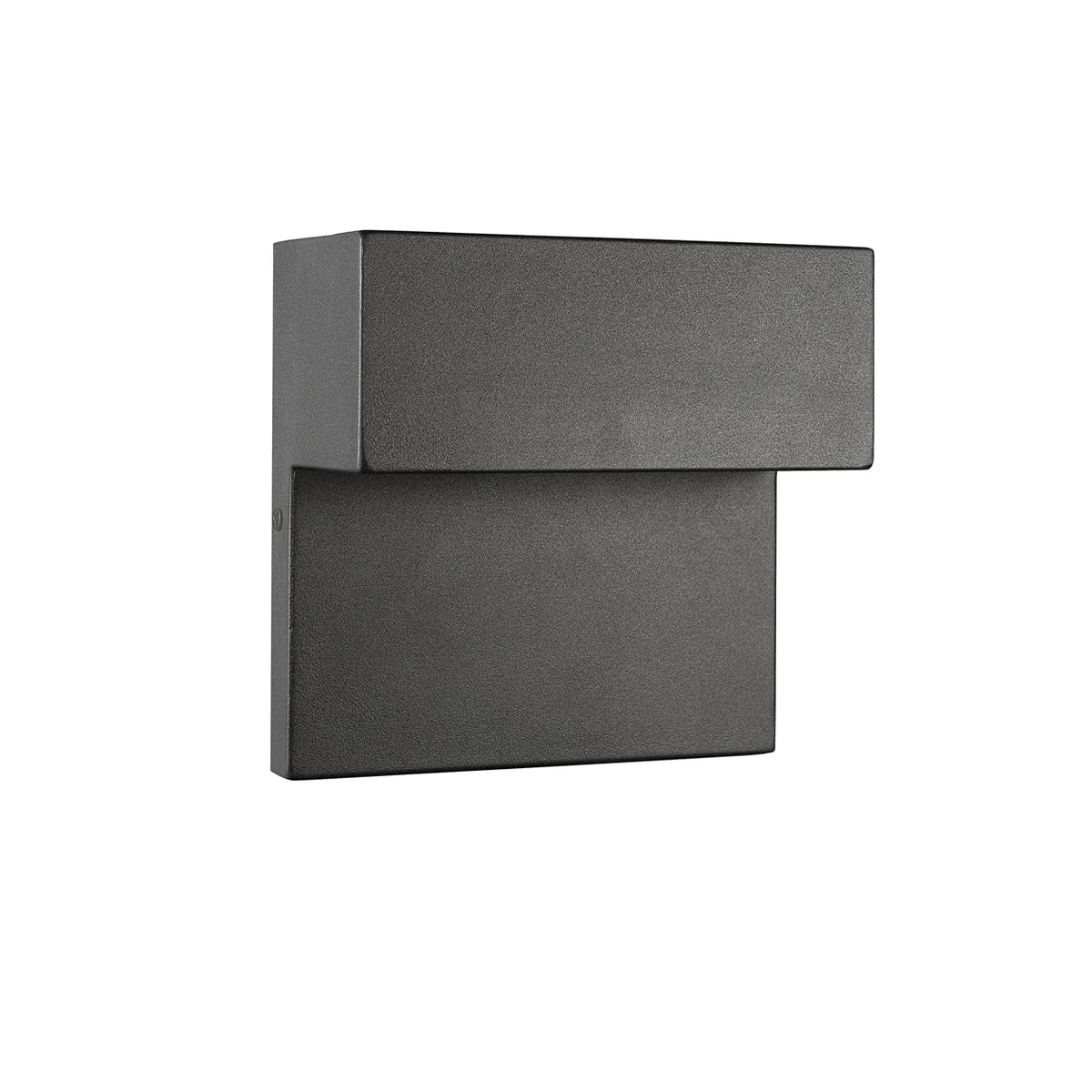 Chloe Lighting Campbell LED Outdoor Wall Sconce, Textured Black, 6in Tall, Glass