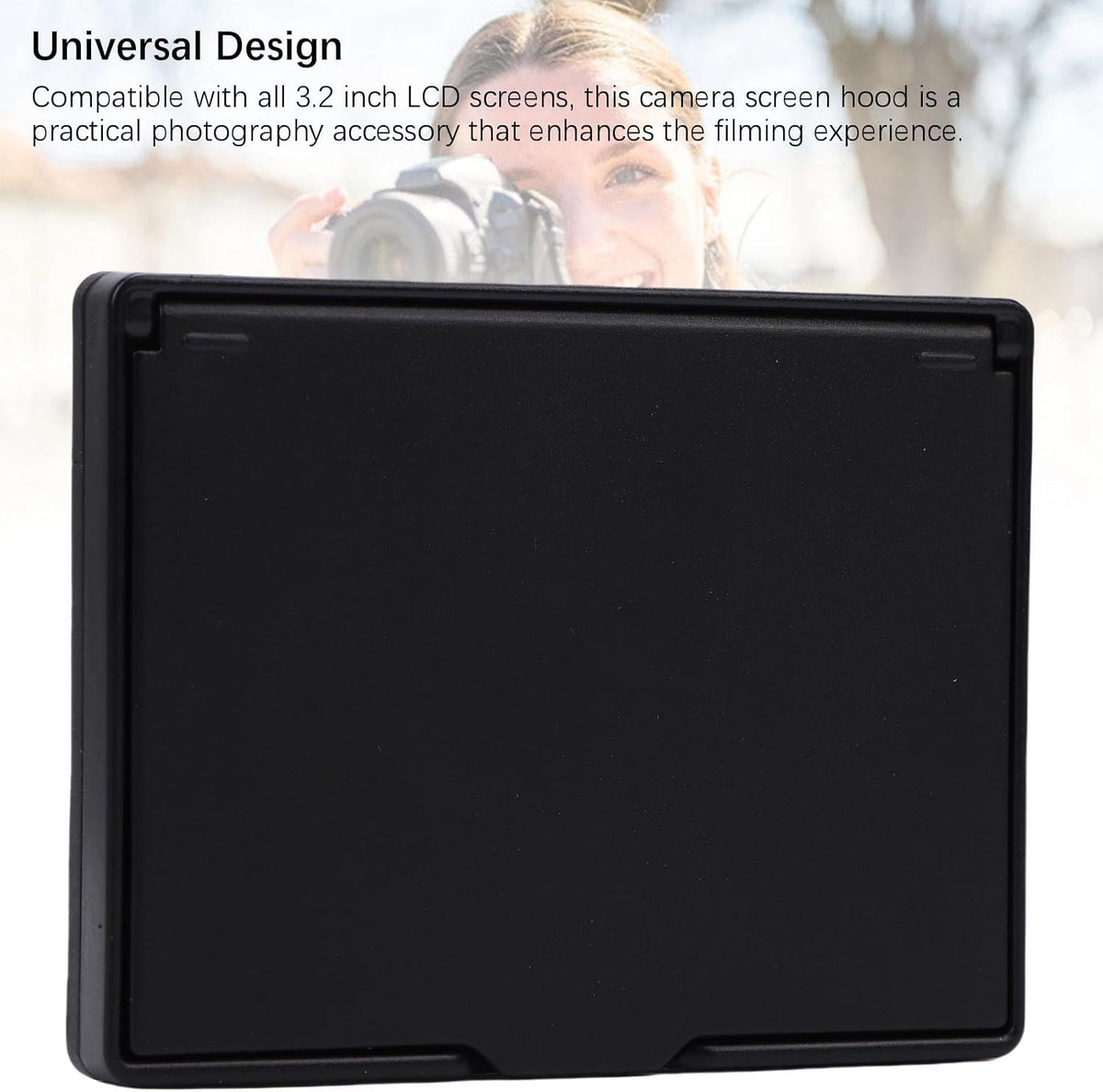3.2 Inch XUMIUZIY LCD Screen Hood, Foldable Camera Sun Shade Cover, ABS Flocking Universal Viewfinder Sunshade