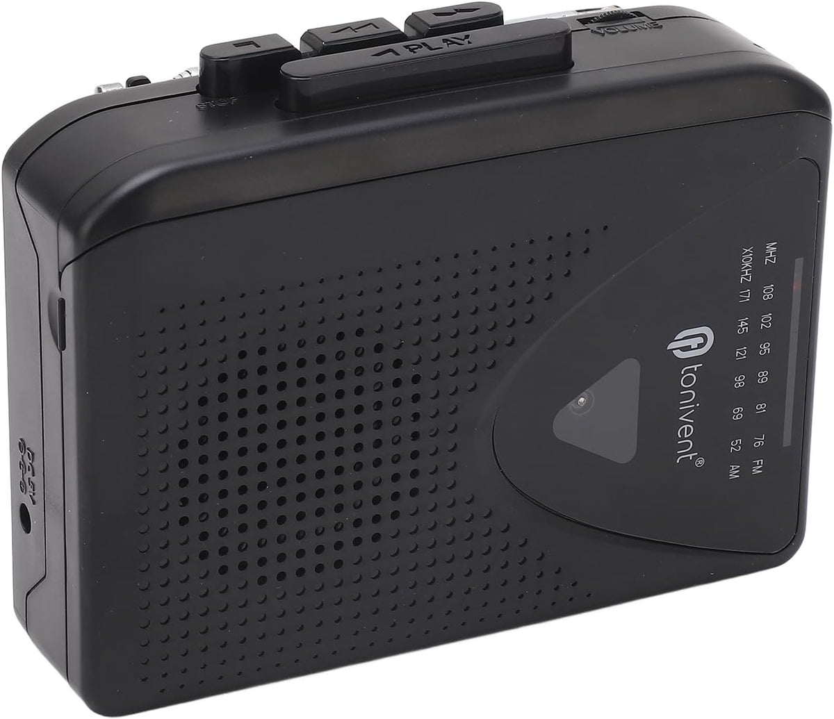 Locadence Cassette Cassette MP3 3.5mm Portable Player, FM AM Radio Stereo Tape Player with Jack and Speaker Support
