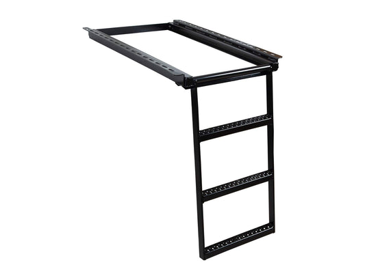 Buyers Products 5233000 Black 3 Rung Retractable Truck Step, Heavy Duty Non Slip Truck Bed Ladder Step for Trucks, Trailers, Semis, Powder Coated Steel, Slide In Storage, Bolt On or Weld On Install