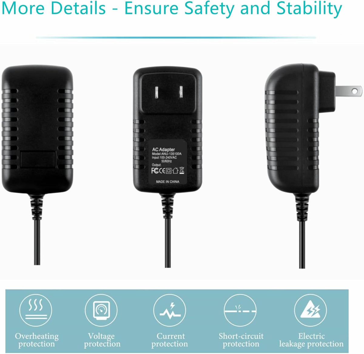 Dysead TCD846510 AC/DC Adapter Compatible with TiVo Roamio OTA HD DVR and Streaming Media Player Power Supply Cord