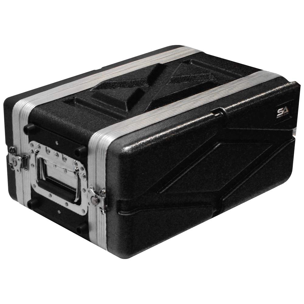 Seismic Audio - SALWR4S - Lightweight 4 Space Compact ABS Rack Case - 4U PA DJ Amp Effects Shallow Rack Case