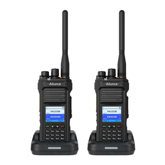 Retevis Ailunce HA1UV Ham Radio Handheld, Upgrade Chirp, Dual Band Radio with Cable,IP67 Waterproof, USB-C, 2800mAh, NOAA, Emergency Alarm, Long Range Handheld Transceiver for Hunting, Camping(2 Pack)
