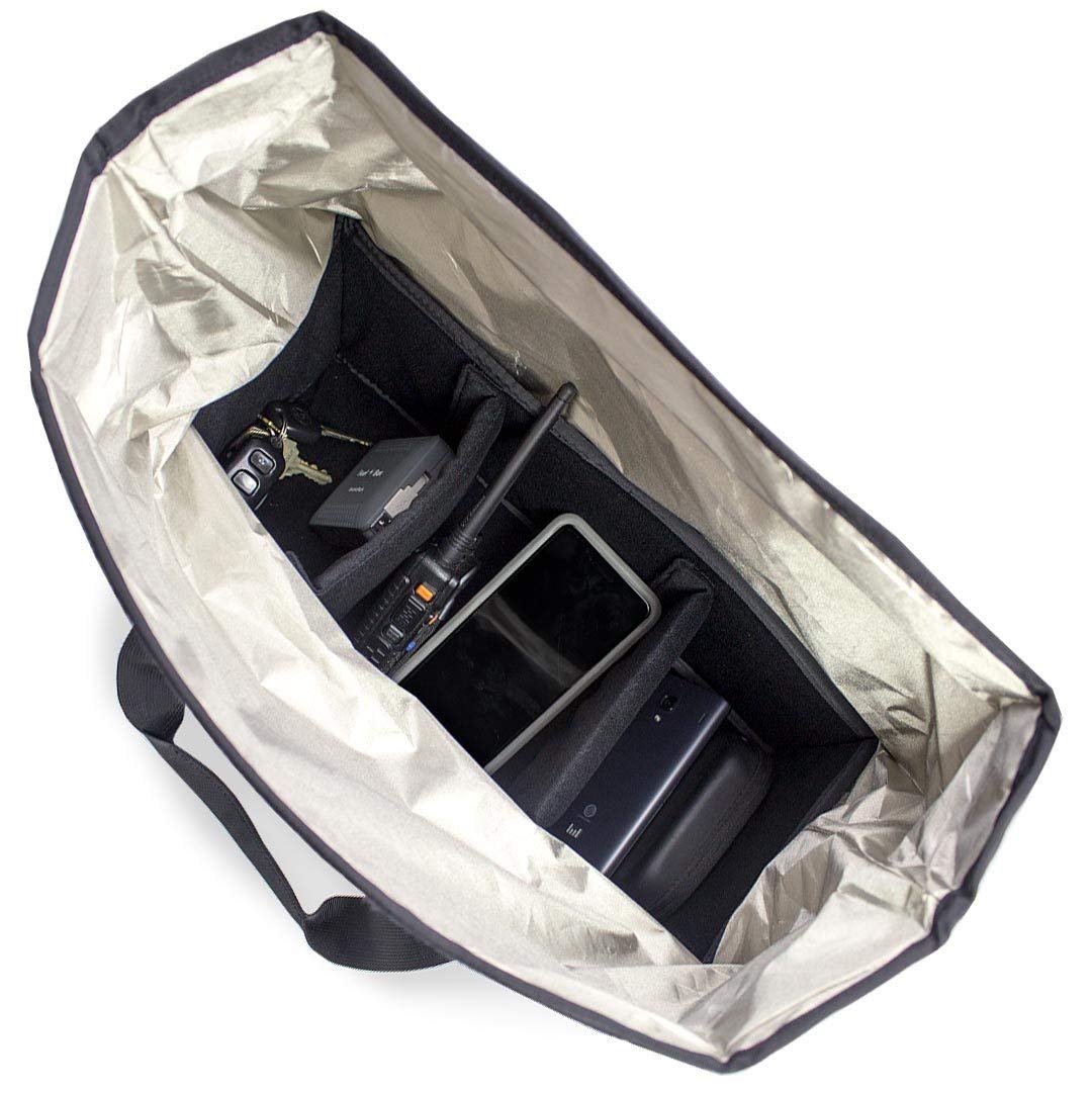Mission Darkness Padded Utility Faraday Bag // Tactical Gear Bag with MOLLE Webbing and RF Signal Blocking Liner // Shields Delicate Electronics (Night Vision Goggles, Scopes, Cameras, Optics, Phones)