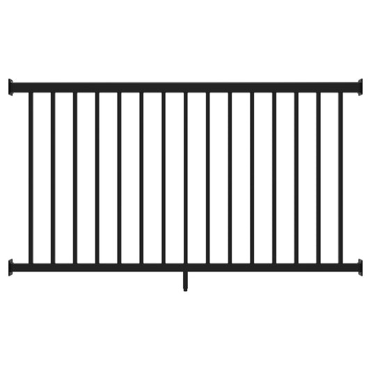 AMSOOM Railing kit-36 Inches High Heavy Duty Steel with Railings Balusters for Terraces and Courtyards Various Indoor and Outdoor Scenes(Black,6ft Wide)