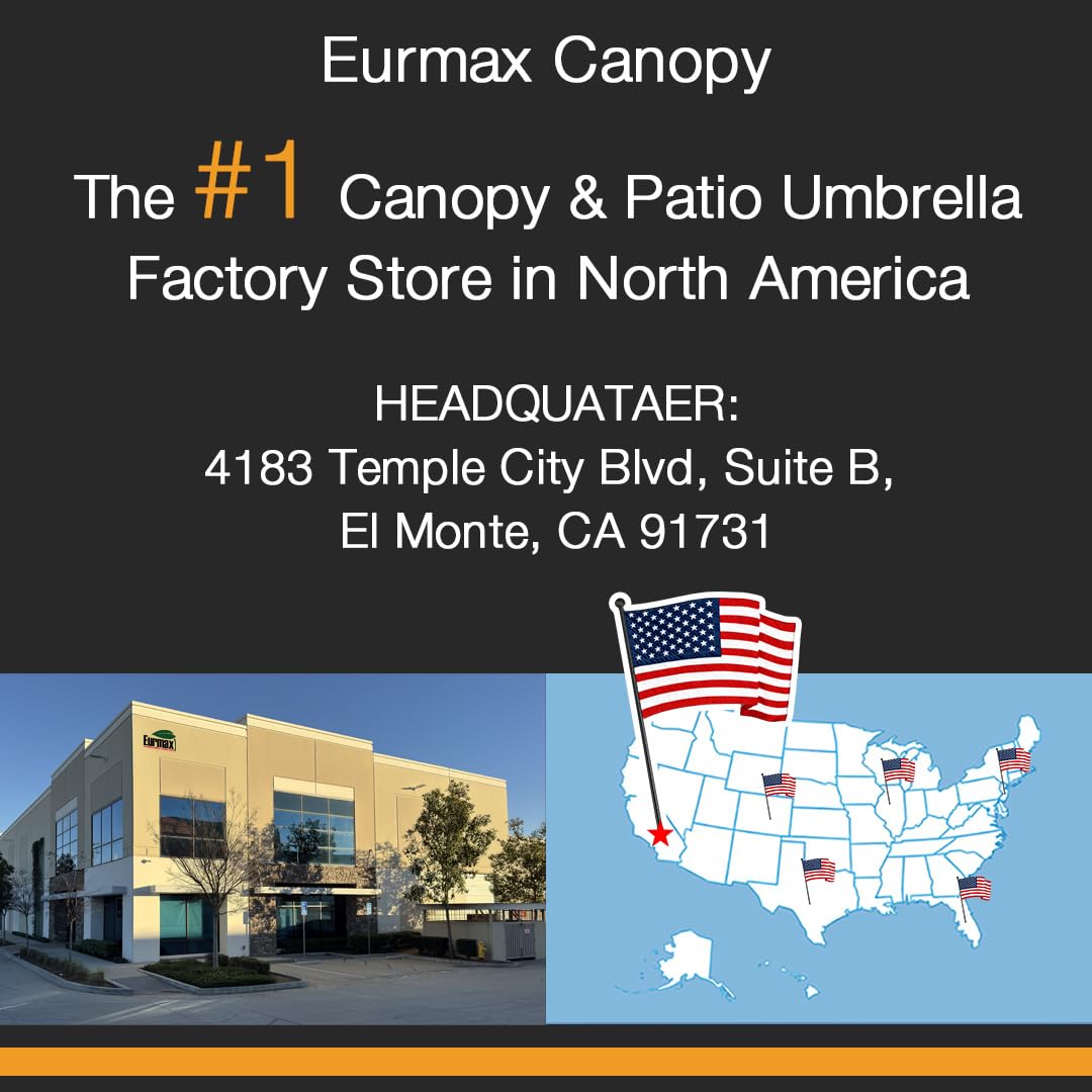 Eurmax USA 10x20 Pop Up Canopy Tent,Commercial Tent with Patented No-Tip Rolling Bag,4 Zippered Removable Walls,UV & Water Resistant Canopy Top,Heavy Duty Outdoor Gazebo,Instant Shelter(Blue)