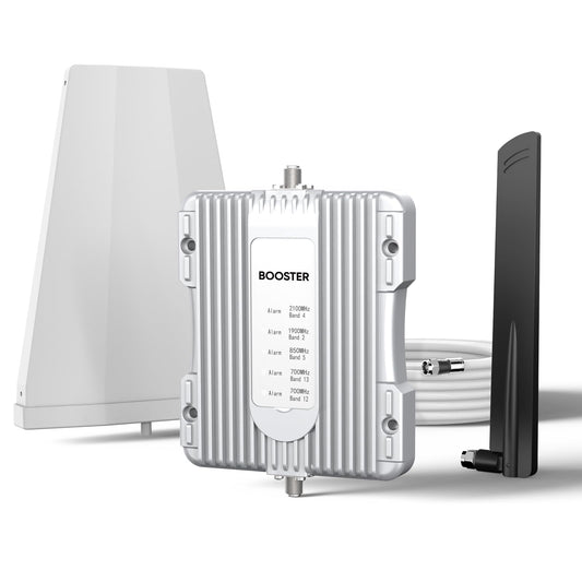 Cell Phone Booster for Home Up to 3,000 sq ft, Cell Booster Data for Band 4/12/17/13/5/25/2, Cell Signal Booster for All U.S. Carriers Verizon, AT&T, T-Mobile-5G 4G LTE 3G FCC Approved
