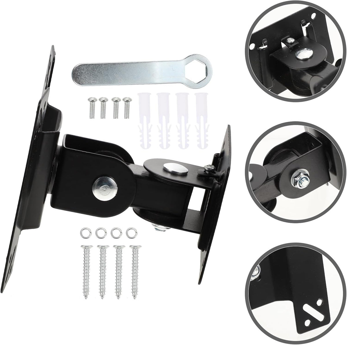 Luxshiny 360 14-27 Inch Rotatable Monitor Wall Mount Bracket Swivel Tv Wall Stand for LCD Screens Metal Shaft Support