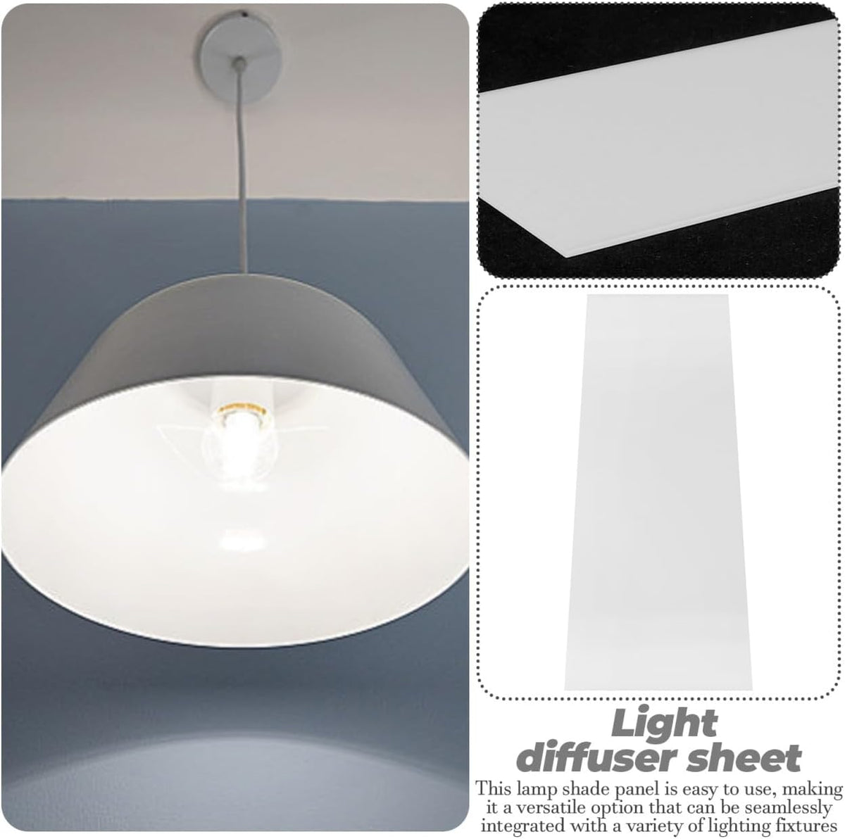 Light Diffuser Acrylic Panel for Ceiling Lighting Semi-transparent Diffuser Plate for Even Led Illumination Easy