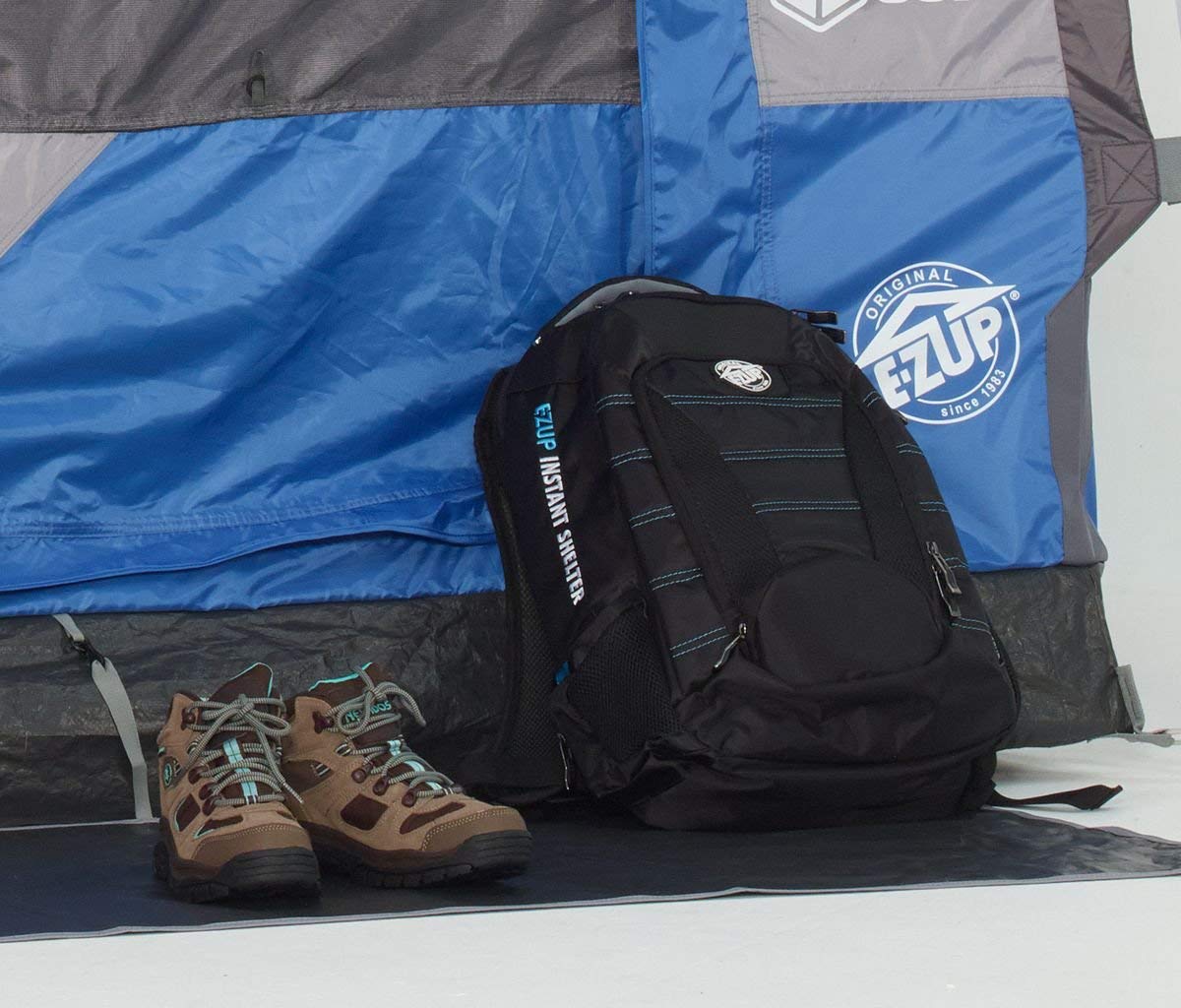 E-Z UP Camping Cube 6.4, Converts 10' Straight Leg Canopy into Camping Tent (Canopy/SHELTER NOT Included), Splash