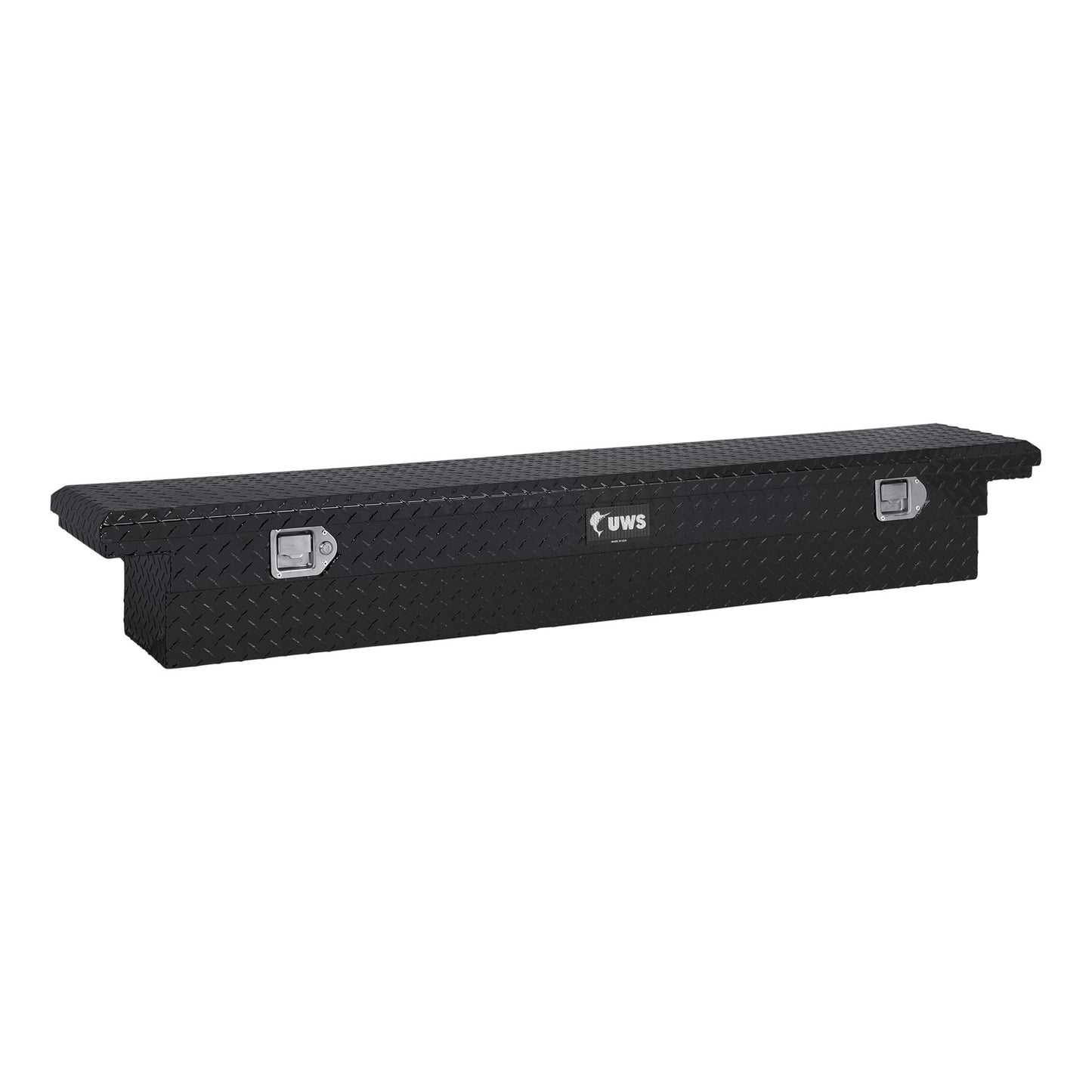 UWS EC10552 69-Inch Gloss Black Heavy-Wall Aluminum Slim Truck Tool Box with Low Profile, RigidCore Lid