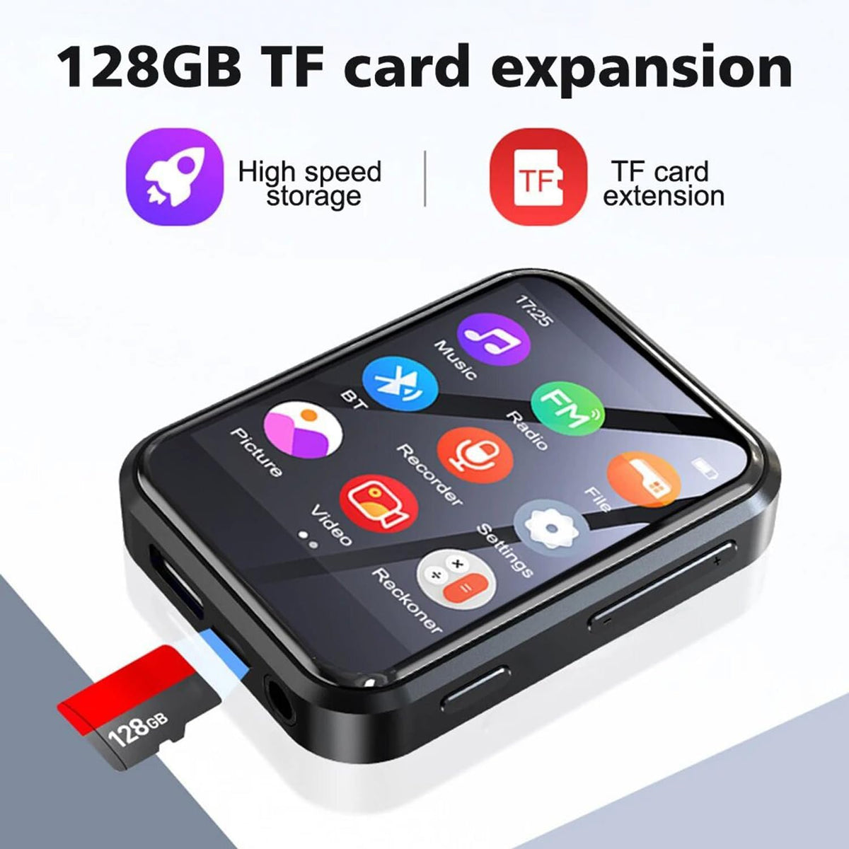 Laugwey MP3 Player,2inch MP4 Portable HiFi Music Touch Screen Media Player Built in Camera,Speaker, Video