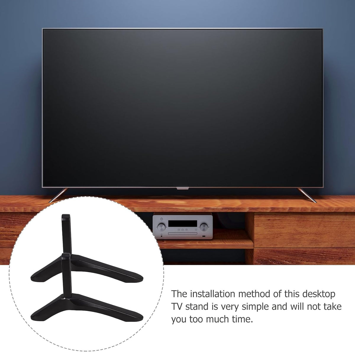 KOMBIUDA TV Tabletop Stand with Screws - Universal Support for Flat Screen TVs
