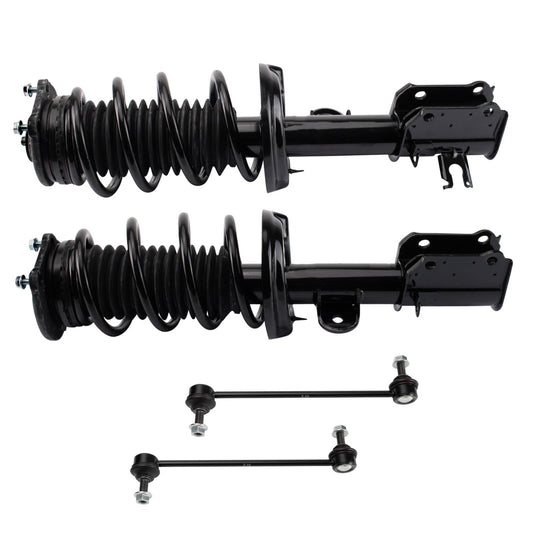 TRQ Front Suspension Kit Strut Spring Assemblies Sway Bar Links Compatible with 2015-2022 Ram ProMaster City