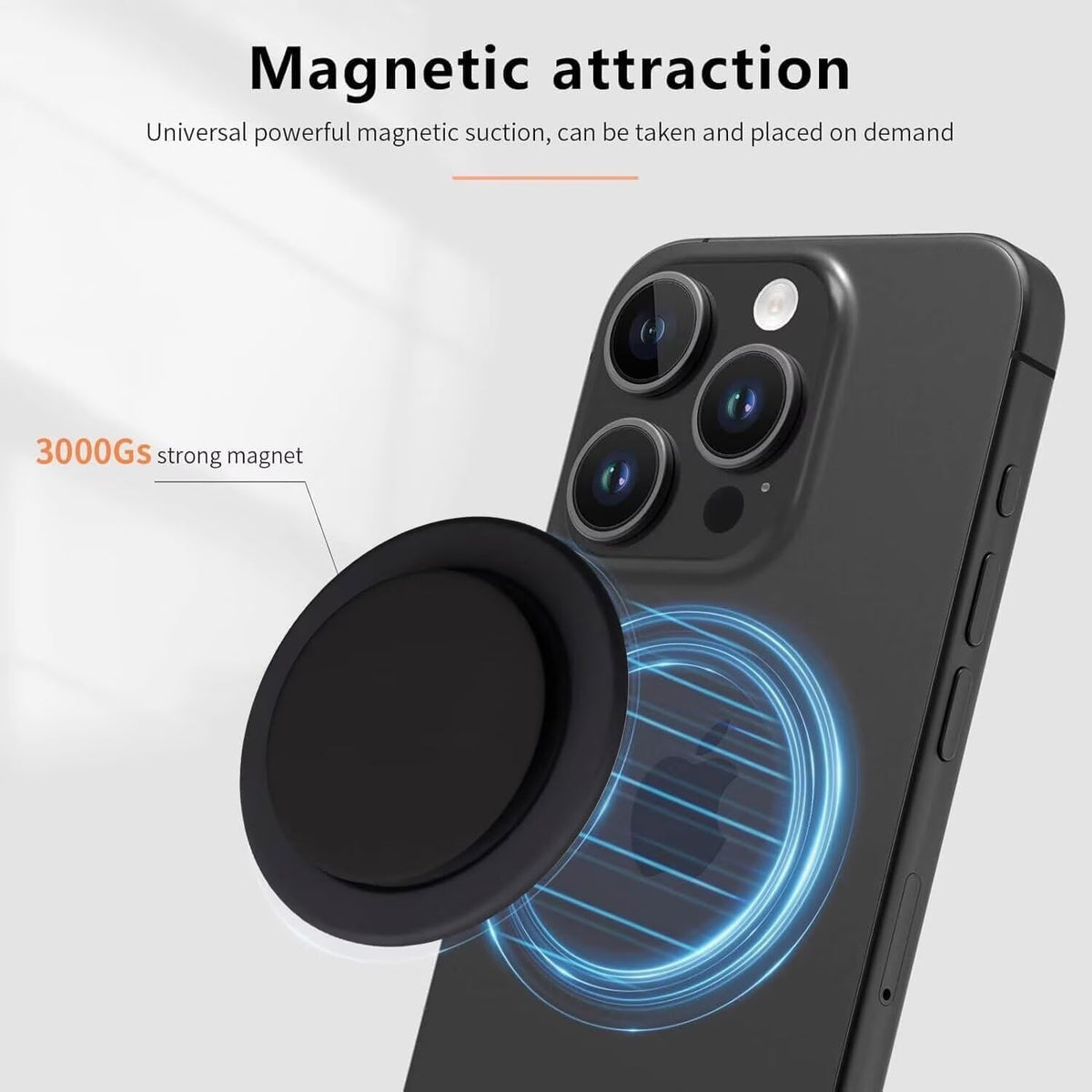 FENNIDICE Transparent Magnetic Phone Grip Compatible with MagsafeCollapsible Mobile Phones Stand Holder for Smartphone