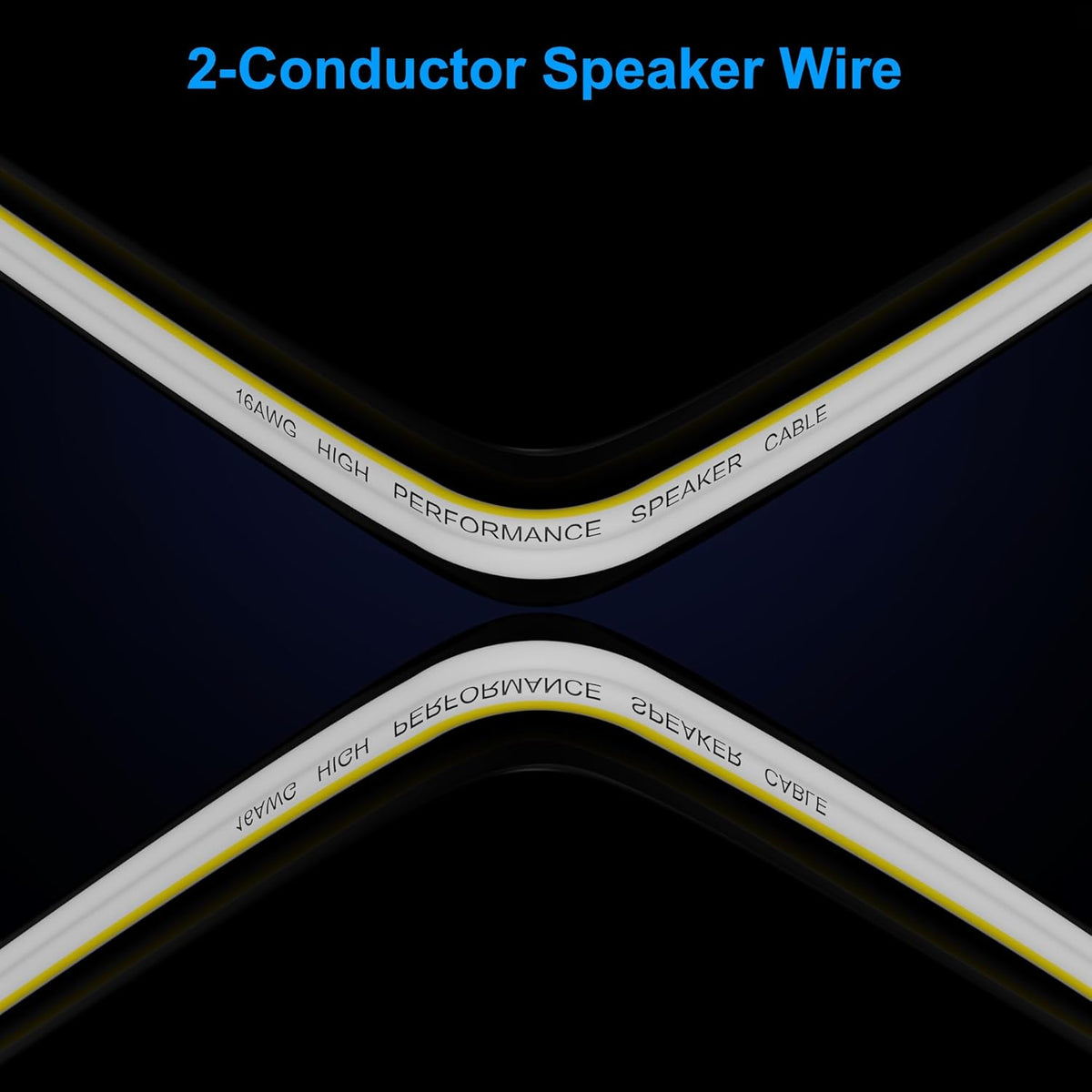 Mygatti 14AWG 50 14/2 2 Speaker Wire FT, Gauge Audio Speaker Wire, for Car Speakers Stereo, Home Theater, Automotive