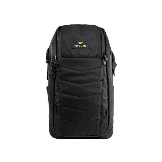 Torvol Quad PITSTOP Backpack Stealth Edition, Compact FPV Drone Backpack for 2 Drones, Fits DJI Mini 3, Mini 4 Pro, DJI Neo, with Laptop Compartment, Waterproof Rain Cover, Black, 26L