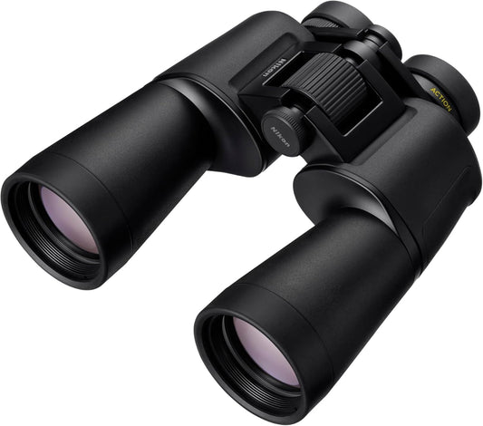 Nikon Action 16x50 Binocular | High-Power Large Objective Binoculars with Multilayer-Coated Nikon Optics, Turn-and-Slide Adjustable eyecups and Tripod-Ready Porro-Prism Design