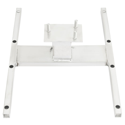 ALMULOO H-Mount Spare Tire Carrier Compatible with Standard 5 on 4.5" Common Trailer Wheel Bolt Pattern Silvery Aluminium