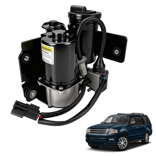 FRGOLIN Air Suspension Compressor Pump Compatible with Ford Expedition Lincoln Navigator 2007-2018 with Bracket Replaces 7L1Z5319AE 7L1Z5319A 949-202