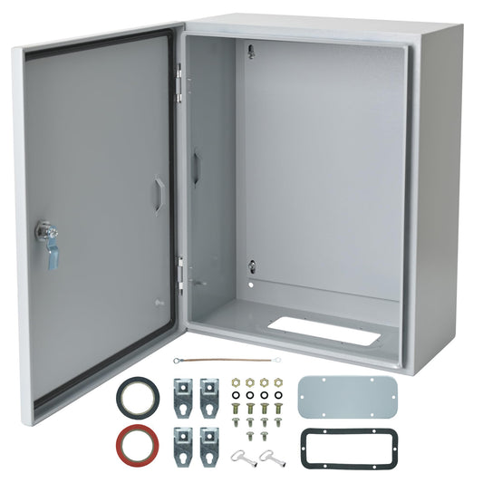 Waterproof Electrical Enclosure 24 x 24 x 12 inches, Outdoor Electrical Box Weatherproof, Electrical Junction Box with Reinforced Lock
