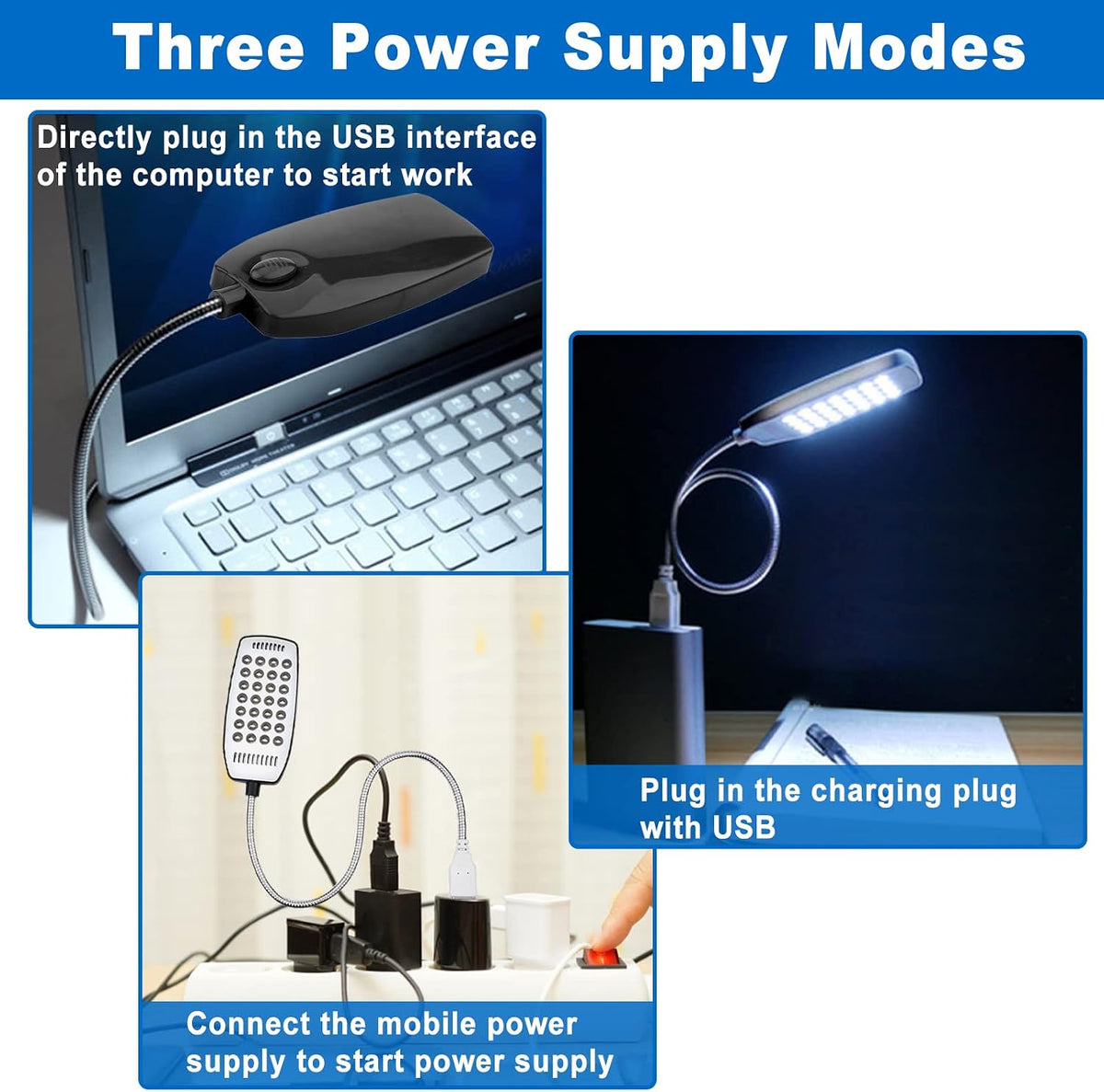 5V 28 Pilipane USB Reading Lamp, Flexible Gooseneck Mini USB LED Portable Reading Light Computer Lamp with Switch