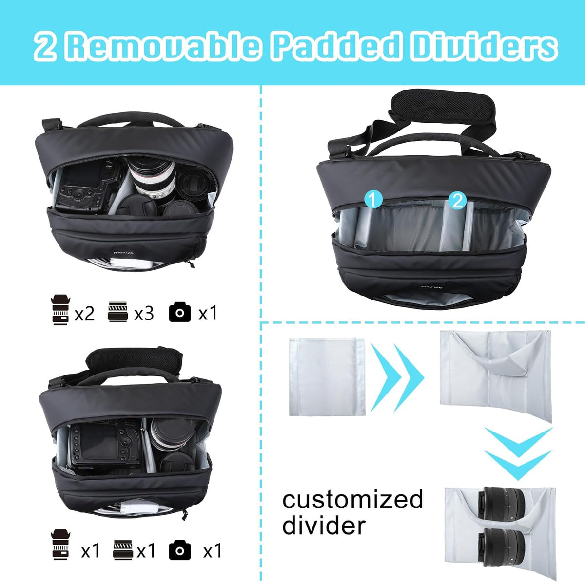MOSISO Camera Sling Bag, Crossbody Camera Bag for Photographers, Waterproof Camera Shoulder Bags