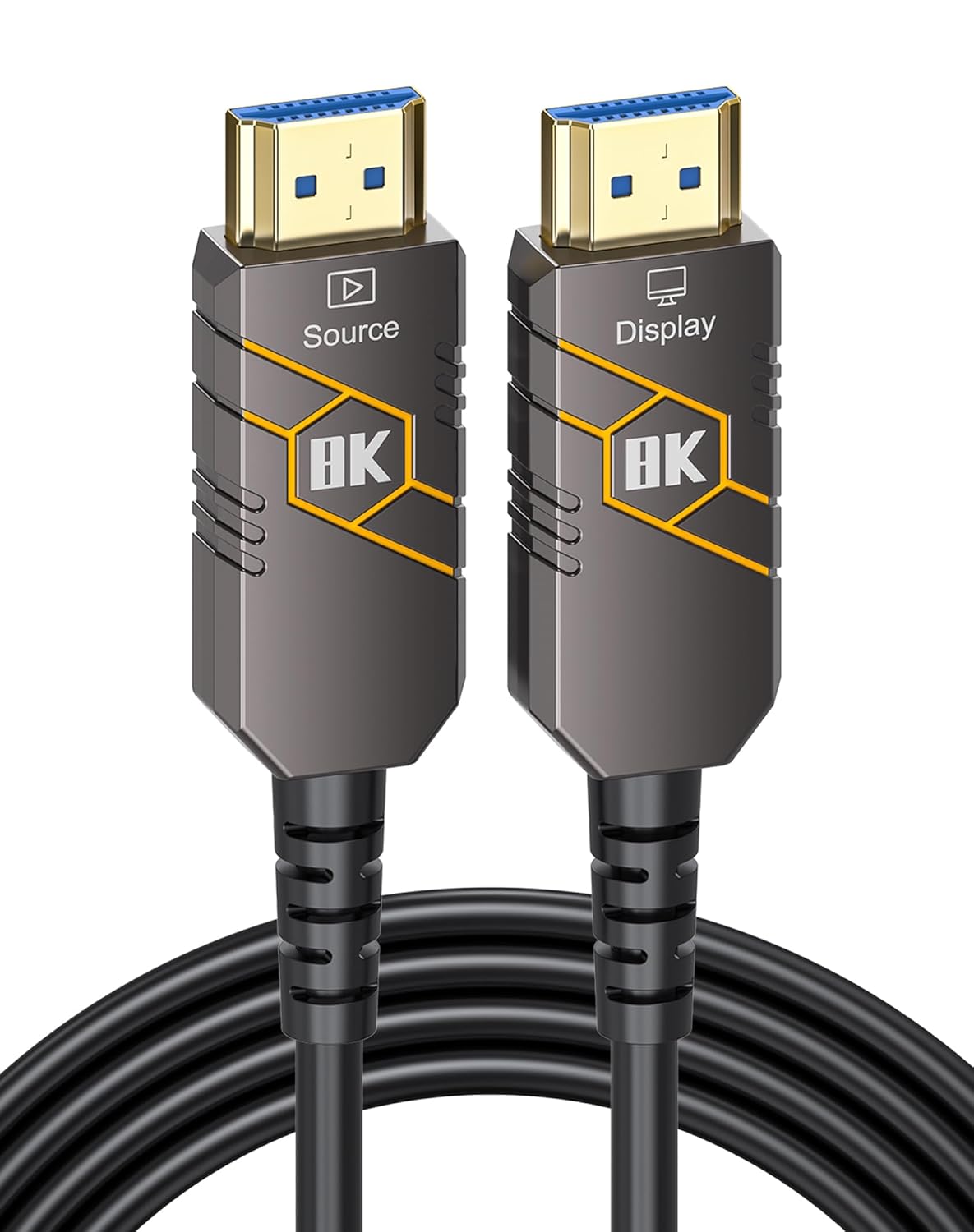 8K 50FT, 48Gbps 2.1 8K@60Hz, 4K@120Hz, HDR10+, 2.3 PS5/4/3 Fiber Optic HDMI Cable High Speed HDMI Cable, Support SBTM