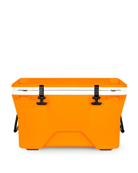Camco Currituck Tangerine and White 30 Quart Cooler - Rugged Exterior Made for Camping, Hunting, Fishing and Tailgating - Comes with Cooler Basket (51757)