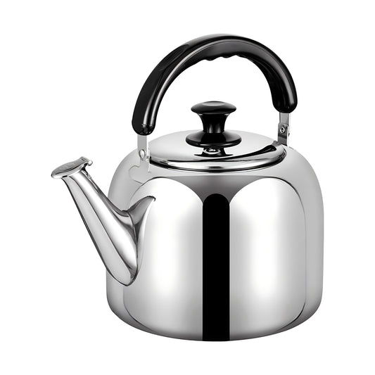 Whistling Stovetop Tea Kettle,Food Grade 316 Stainless Steel,Hot Water Fast to Boil,Stovetop Kettle with Ergonomic Handle,5.3 Quart Capacity