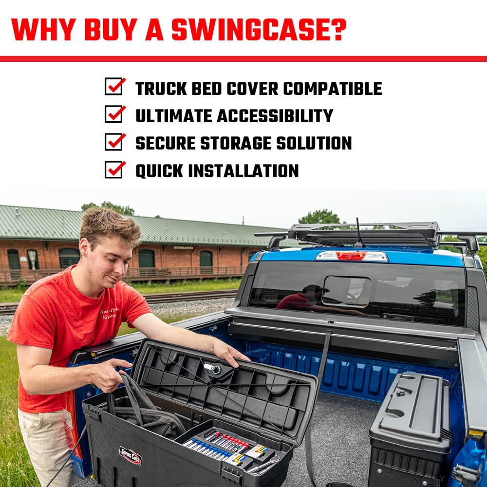 RealTruck UnderCover SwingCase Truck Bed Storage Box | SC300P | Fits 2002 - 2023 Dodge Ram 1500, 2003-20 2500/3500, Passenger Side (Without RamBox)