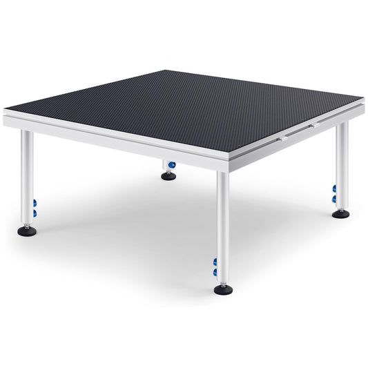 Tandefio Portable Stage with Height Adjustable Riser (24" -40") Platform Modular System Stage Easy to Carry Assemble for Performances at School Auditoriums Concerts Restaurants Bars(1 Pcs,4 x 4 ft)