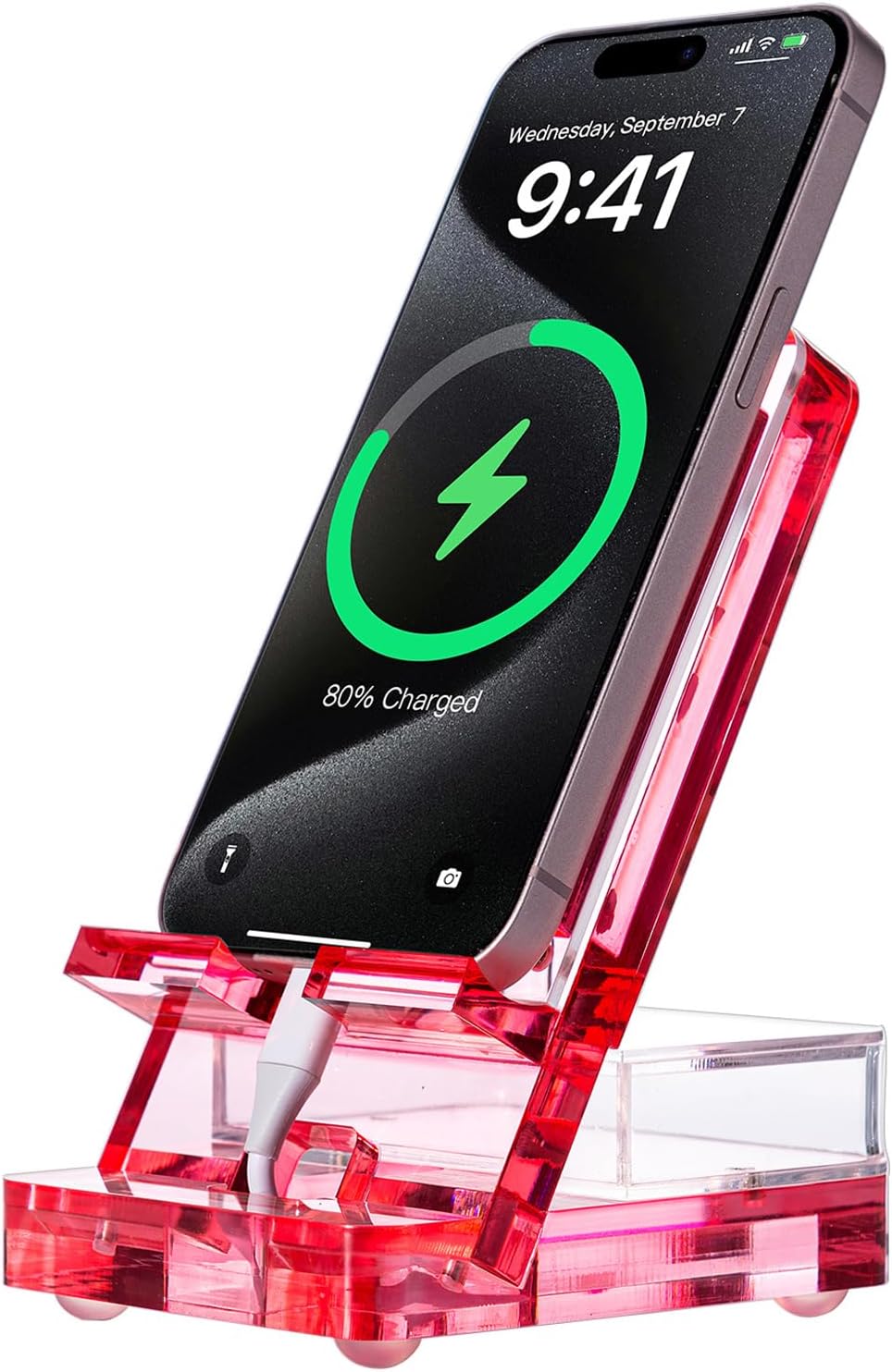 GDUSMCN Acrylic Mobile Phone Holder, Desktop Phone Holder, Made of Thick Acrylic Material that is not Easily Damaged